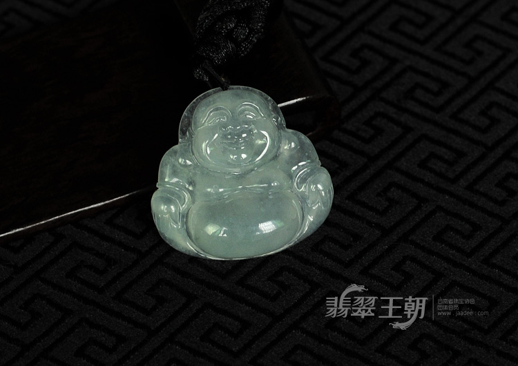 冰种晴水缅甸翡翠玉佛挂件