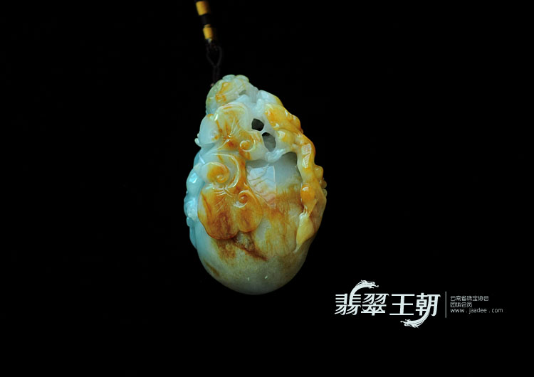 细糯种黄翡缅甸翡翠如意貔貅手玩件