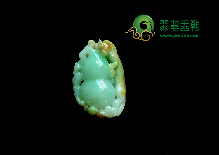 糯冰种黄翡翠色缅甸翡翠福禄寿挂件