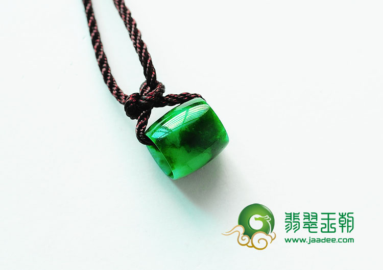 糯冰种癣加绿缅甸翡翠路路通挂件
