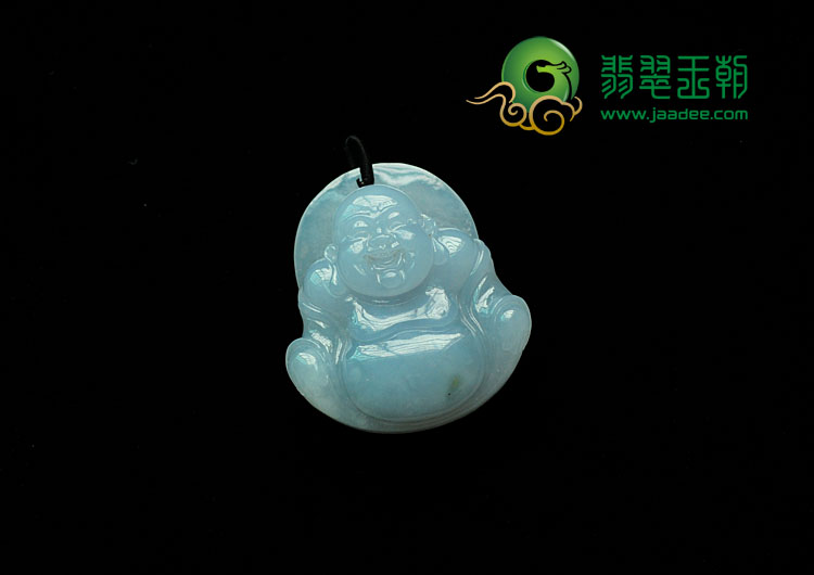 糯冰种紫罗兰缅甸翡翠玉佛挂件