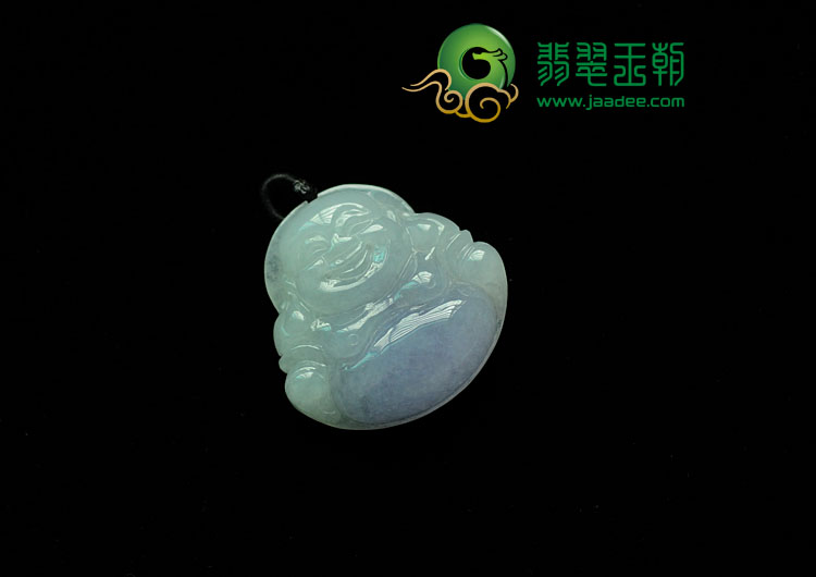 冰种紫罗兰缅甸翡翠玉佛挂件