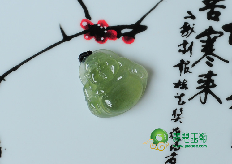冰种晴水缅甸翡翠玉佛挂件
