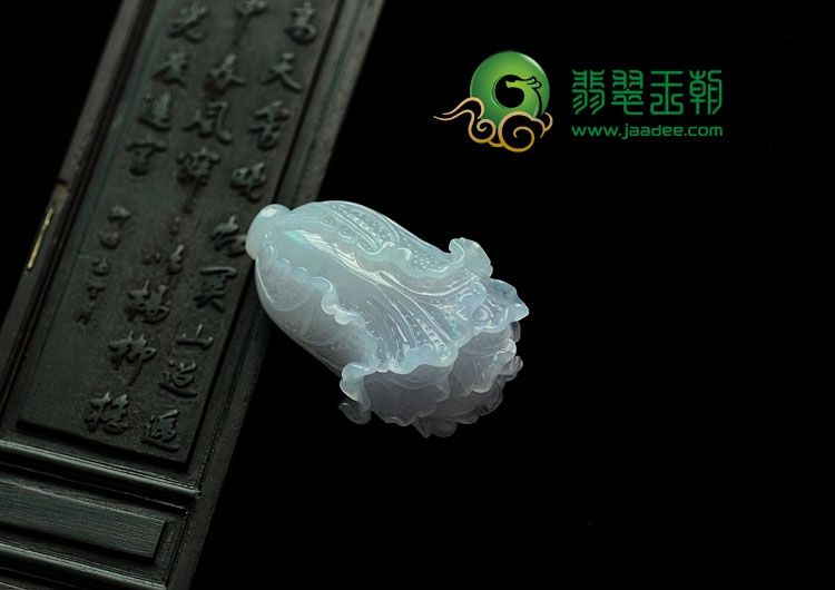 糯冰种紫罗兰缅甸翡翠白菜挂件