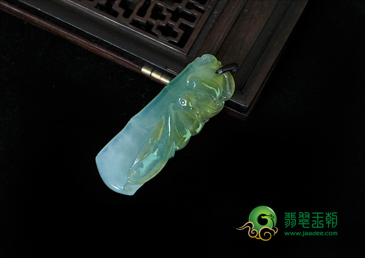 冰种晴水黄翡缅甸翡翠节节高挂件