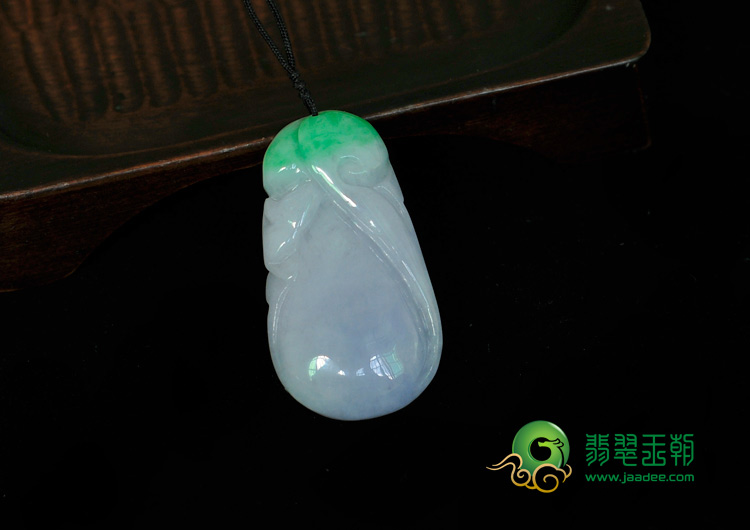 糯冰种春带彩缅甸翡翠福禄寿挂件