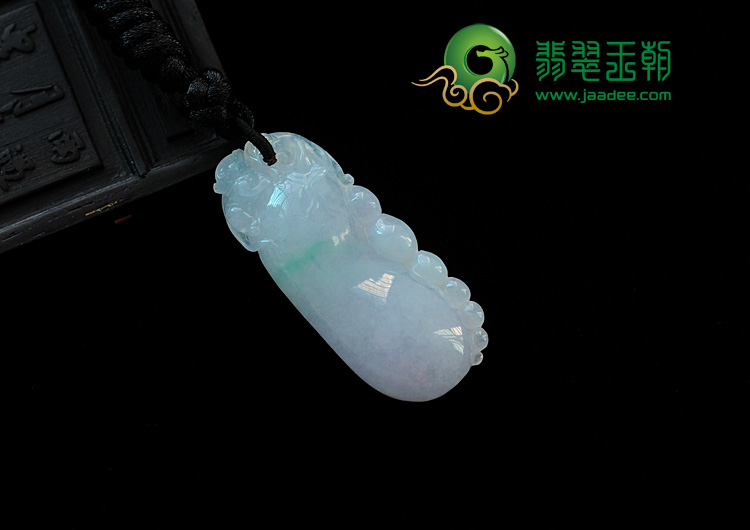 糯冰种紫罗兰飘翠缅甸翡翠福瓜挂件