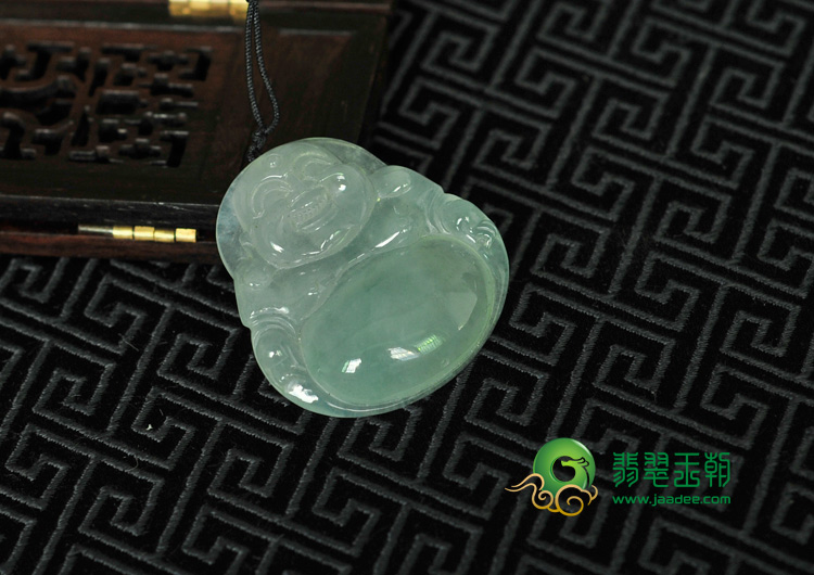 冰种晴水缅甸翡翠玉佛挂件