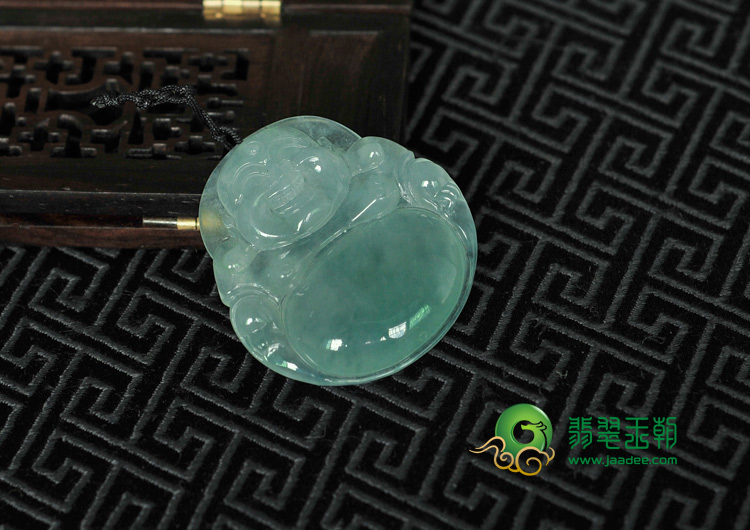 冰种晴水缅甸翡翠玉佛挂件