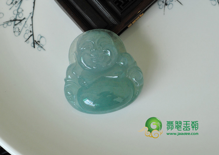 冰种晴水缅甸翡翠玉佛挂件