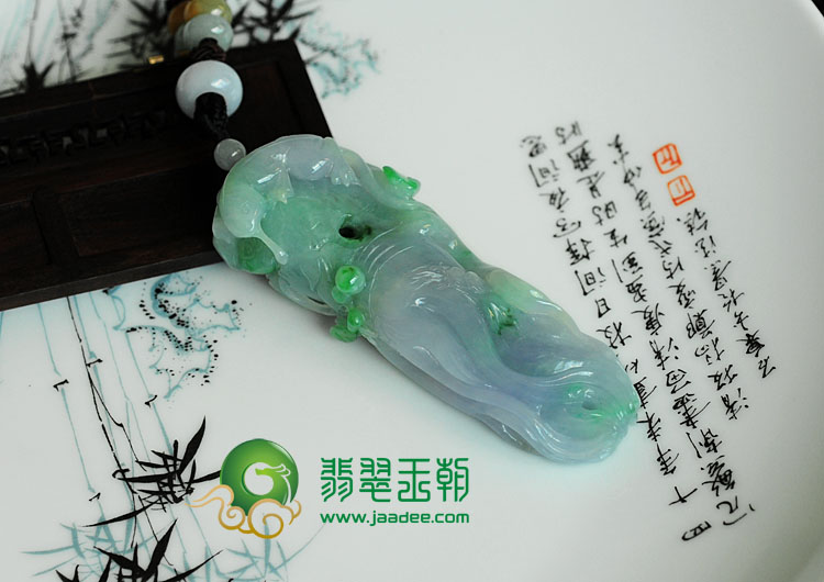 糯冰种春带彩缅甸翡翠佛手手玩件