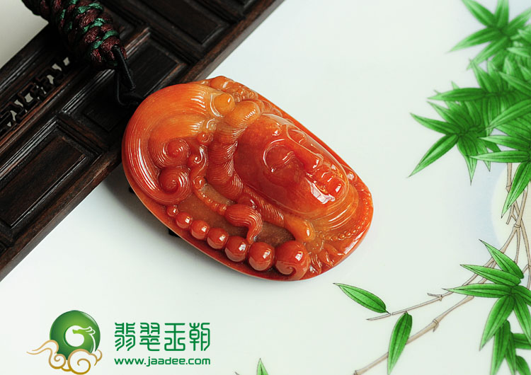细糯种红翡缅甸翡翠观音头挂件