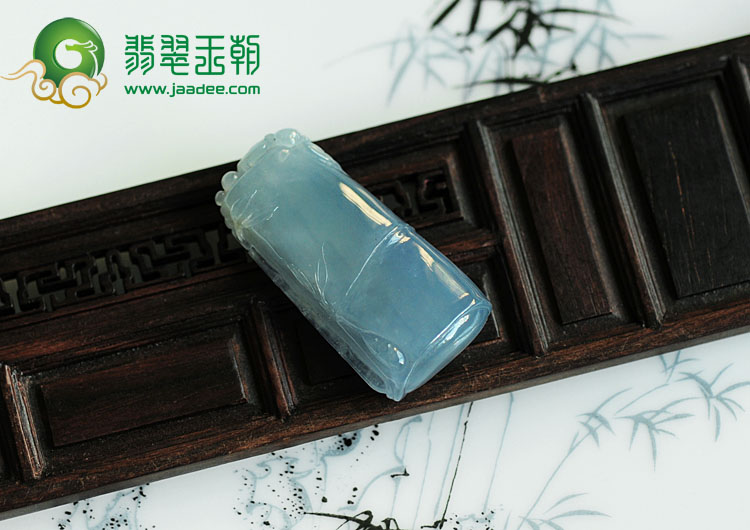 冰种紫罗兰缅甸翡翠节节高挂件