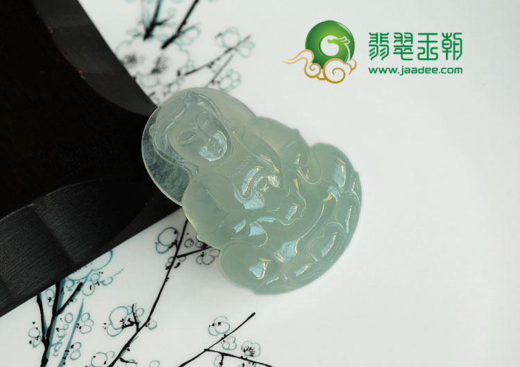 冰种晴水缅甸翡翠观音挂件（单件）