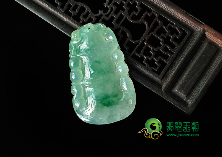 冰种飘花缅甸翡翠节节高挂件
