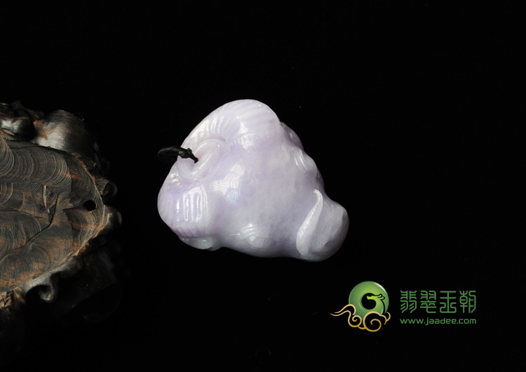 糯冰种紫罗兰缅甸翡翠扭转乾坤挂件