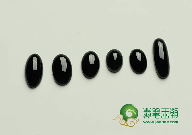 冰种墨翠缅甸翡翠戒面（一批走）