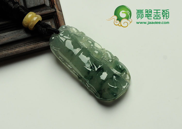 冰种飘花缅甸翡翠节节高挂件