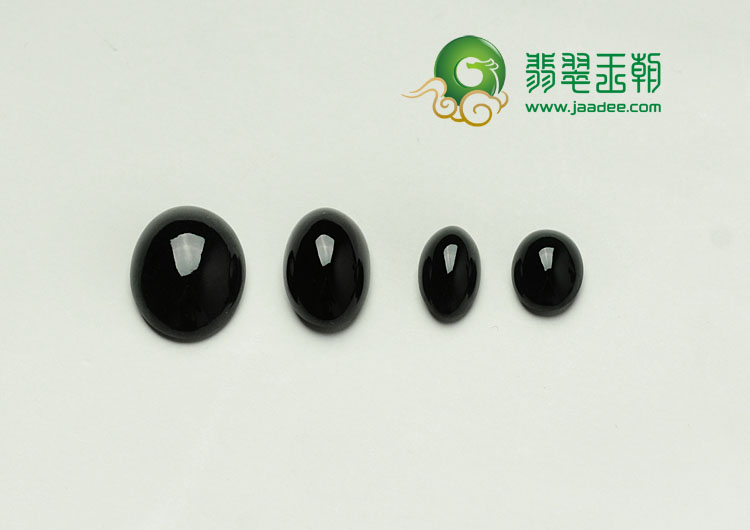冰种墨翠缅甸翡翠戒面（一批走）