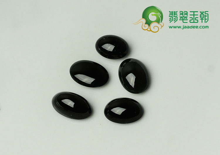 糯冰种墨翠缅甸翡翠戒面（一批走）