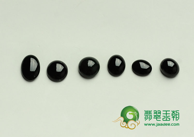 冰种墨翠缅甸翡翠戒面（一批走）