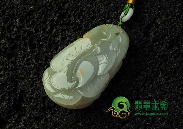 糯冰种黄翡缅甸翡翠“福寿连绵”手玩件