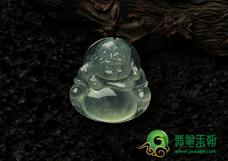 冰玻种晴水缅甸翡翠玉佛挂件