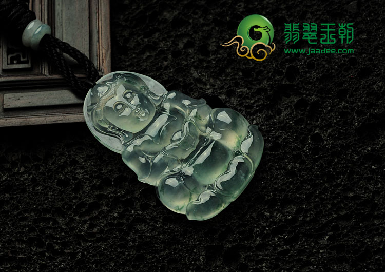 冰玻种飘花缅甸翡翠观音挂件