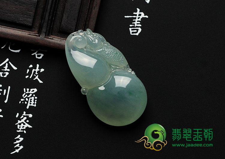 冰种晴水缅甸翡翠福禄寿挂件