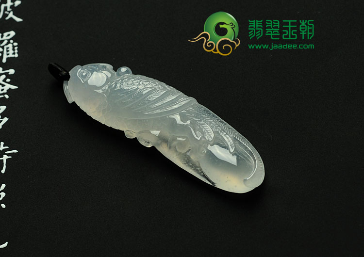 冰种缅甸翡翠英明神武挂件