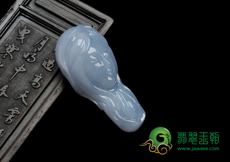 糯冰种紫罗兰缅甸翡翠“少女情怀”挂件