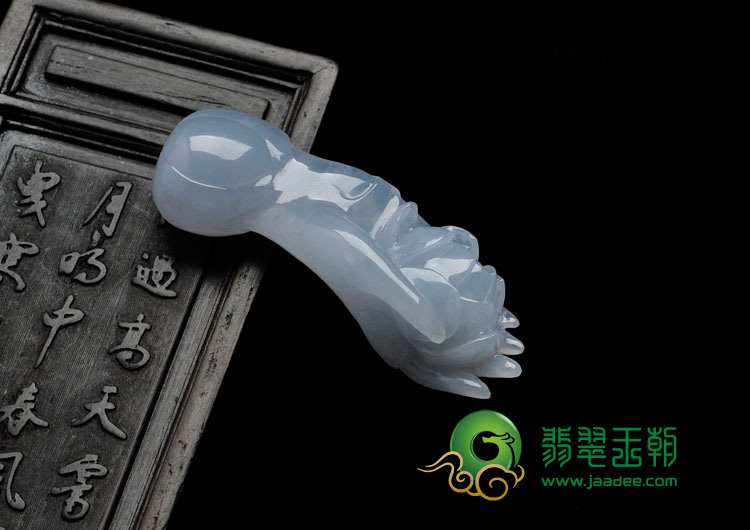 (超值推荐)糯冰种紫罗兰缅甸翡翠佛手拈花挂件
