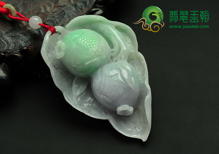 (超值推荐)糯冰种春带彩缅甸翡翠多子多福手玩件