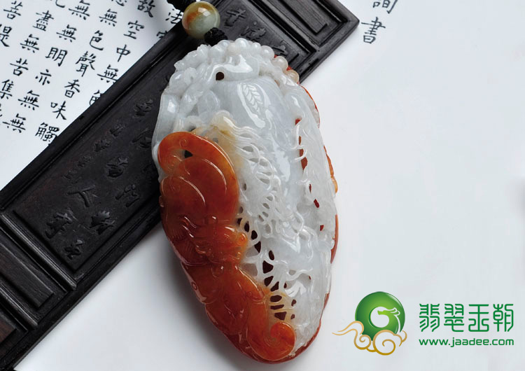 糯冰种红翡缅甸翡翠人生如意手玩件