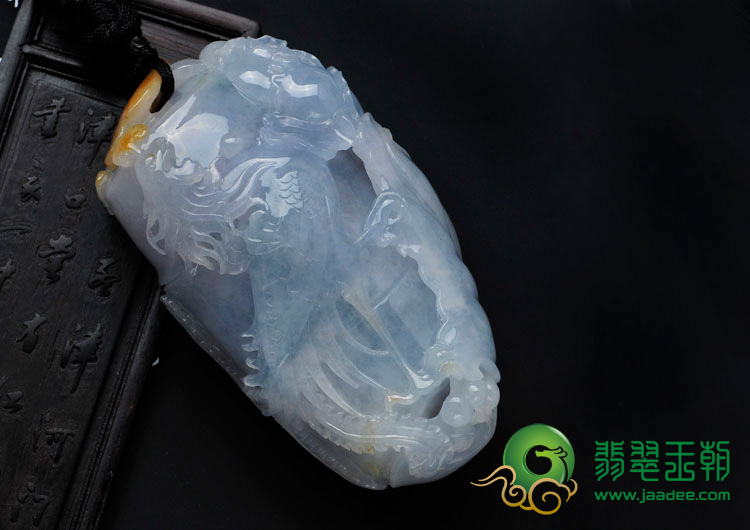 糯冰种紫罗兰黄翡缅甸翡翠步步高升手玩件