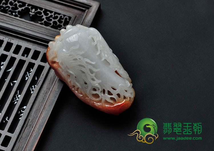 糯冰种红翡缅甸翡翠人生如意挂件