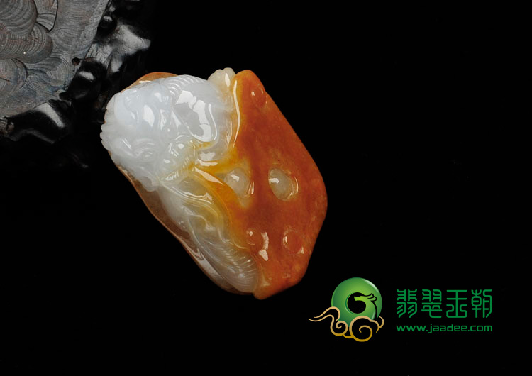 糯冰种黄翡缅甸翡翠貔貅如意挂件