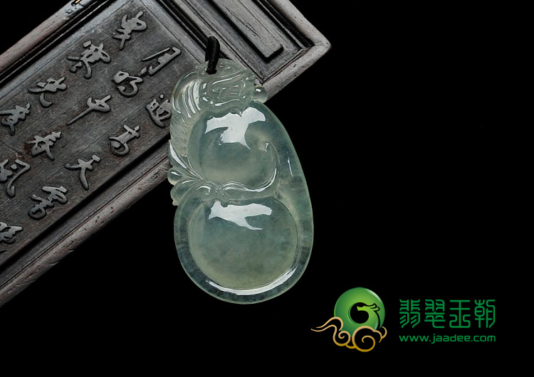 冰种晴水缅甸翡翠福禄寿挂件