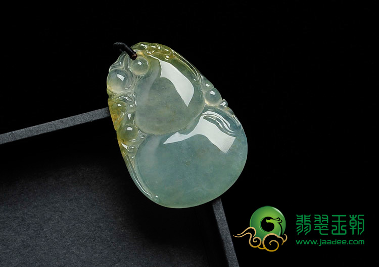 冰种黄翡晴水缅甸翡翠福禄寿挂件