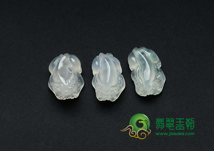冰种缅甸翡翠貔貅戒面（一批走）