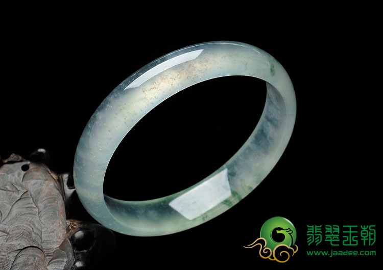冰玻种飘花缅甸翡翠手镯（58.6mm）