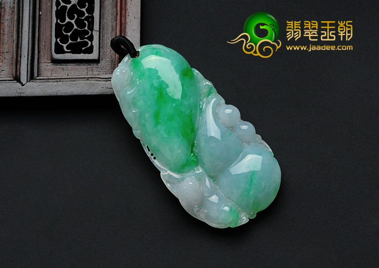 糯冰种飘翠缅甸翡翠福禄寿挂件