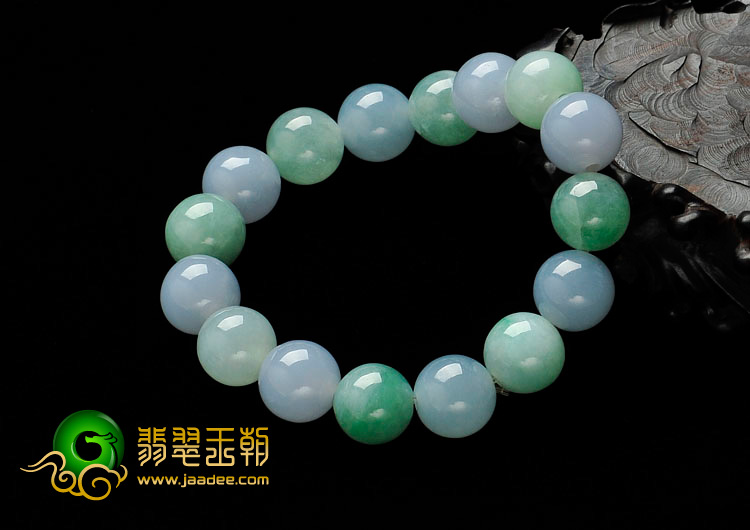 糯冰种两彩缅甸翡翠手链