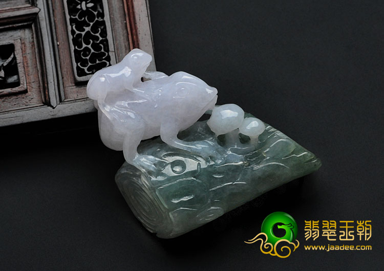 糯冰种晴水紫罗兰缅甸翡翠枯木逢春挂件