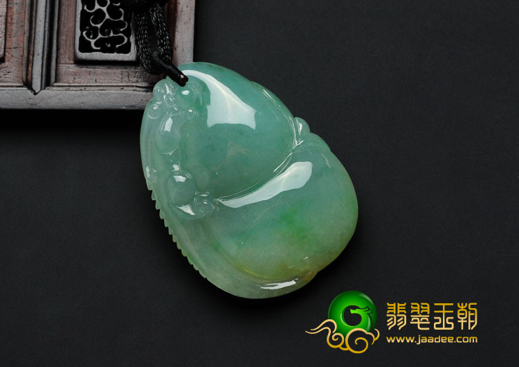 糯冰种淡黄加绿缅甸翡翠福禄寿挂件