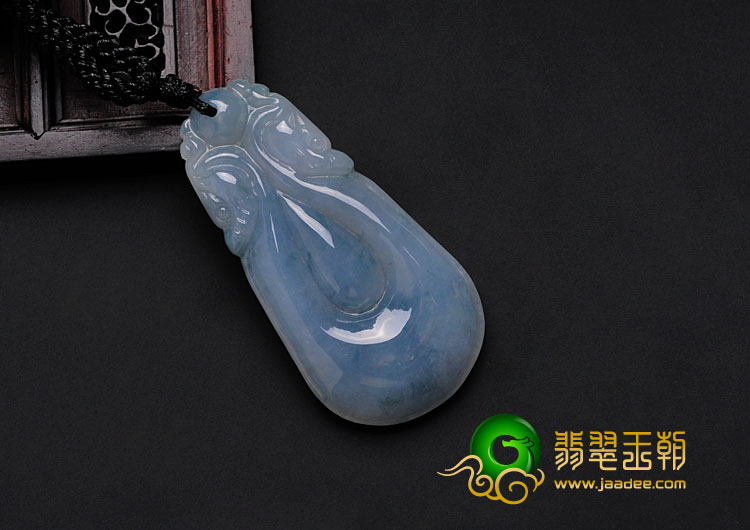 糯冰种紫罗兰飘花缅甸翡翠双龙如意挂件