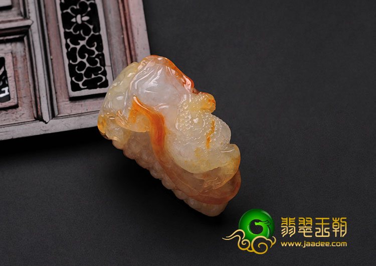糯冰种黄翡缅甸翡翠多子多才挂件