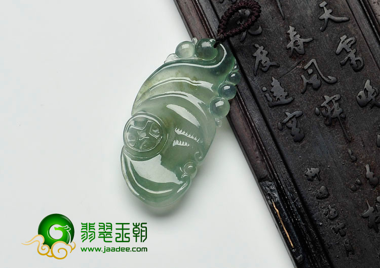 冰种晴水缅甸翡翠福到挂件