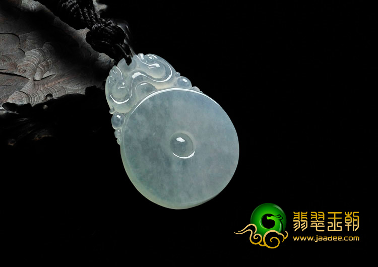 冰种晴水缅甸翡翠福在眼前挂件