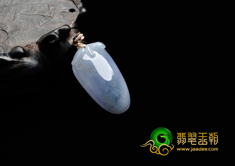 糯冰种紫罗兰飘花缅甸翡翠寿桃挂件